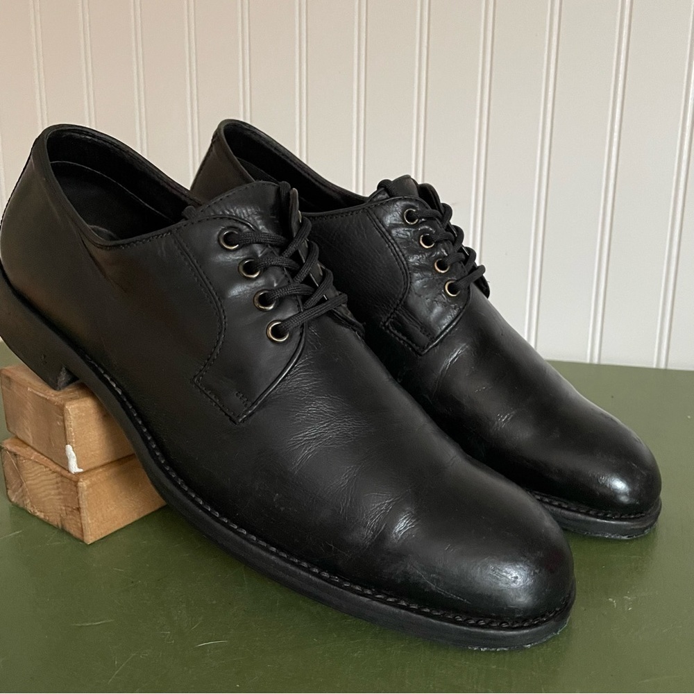 John Varvatos Italian Made Plain Toe Oxfords in Black Calfskin - Picture 16 of 16